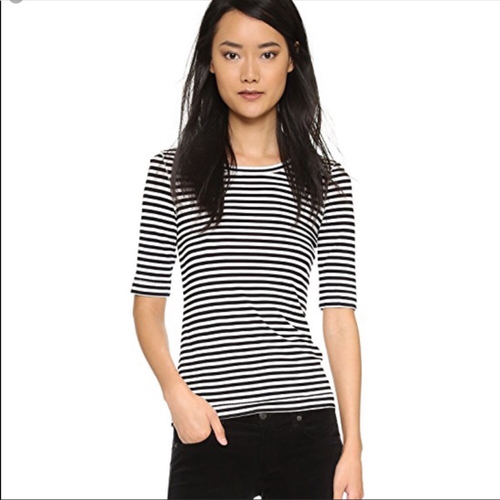 Free People Black and White Top